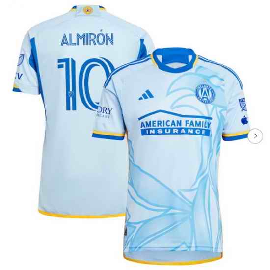Men's Atlanta United FC Miguel Almiron adidas Light Blue 2024 The Resurgens Kit Authentic Player Jersey